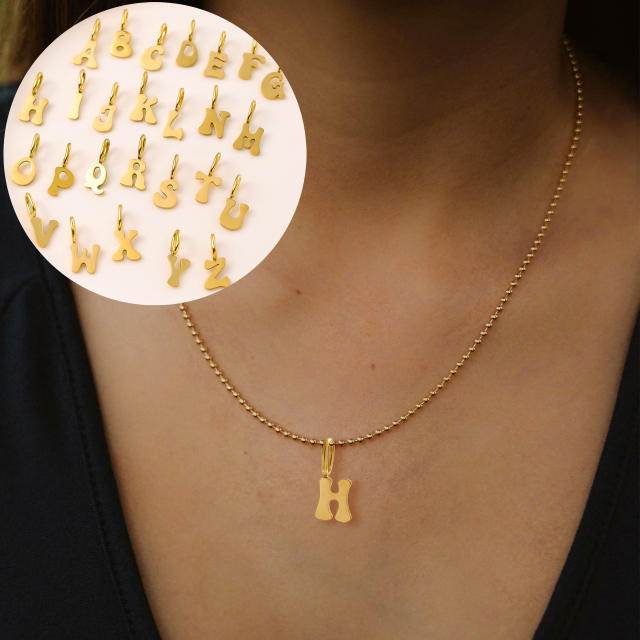 Fashionable Stainless Steel Miniature Alphabet Letters Jewelry Accessories Small Size initial letter