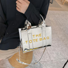 Bright Leather Simple tote Bag