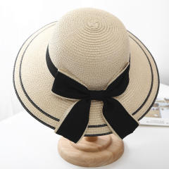 Sweet bow summer mommy baby straw hat beach hat