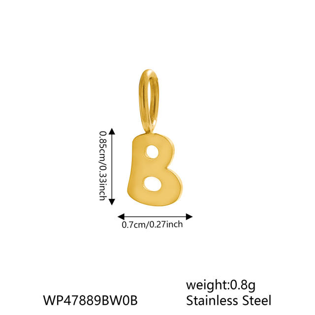 Fashionable Stainless Steel Miniature Alphabet Letters Jewelry Accessories Small Size initial letter