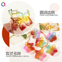 Five-leaf Flower Gradient  hair claw clips