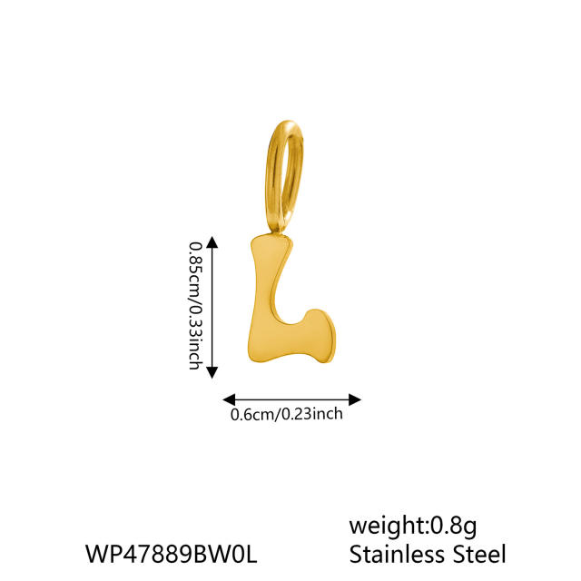 Fashionable Stainless Steel Miniature Alphabet Letters Jewelry Accessories Small Size initial letter