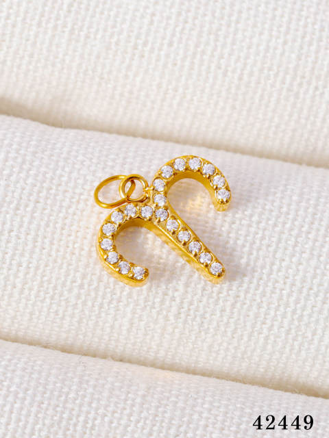 Fashionable Stainless Steel Micro-Paved Diamond zodiac Accessories Jewelry Wholesale
