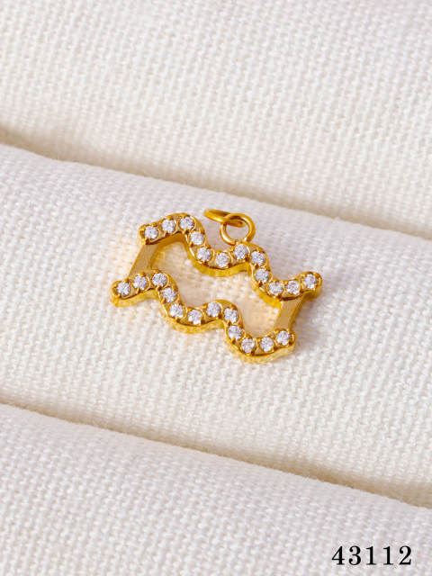 Fashionable Stainless Steel Micro-Paved Diamond zodiac Accessories Jewelry Wholesale