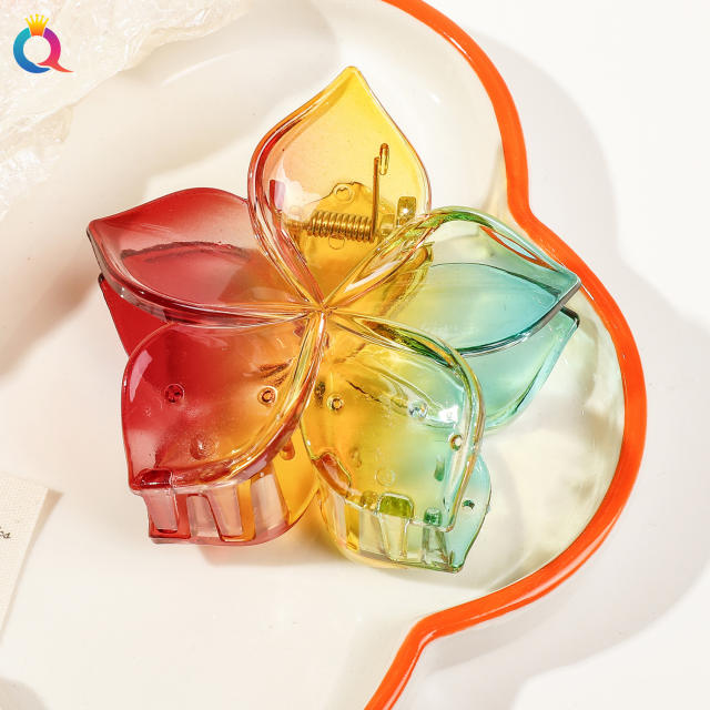 Five-leaf Flower Gradient  hair claw clips