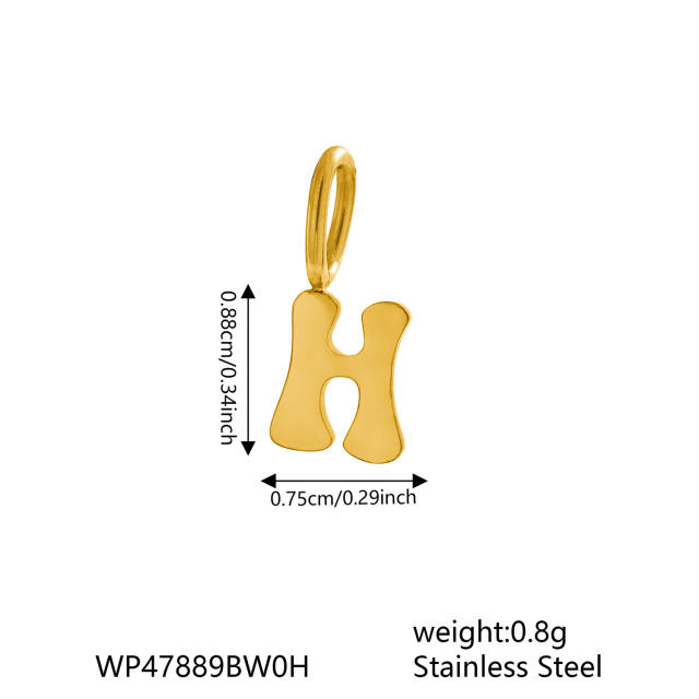 Fashionable Stainless Steel Miniature Alphabet Letters Jewelry Accessories Small Size initial letter