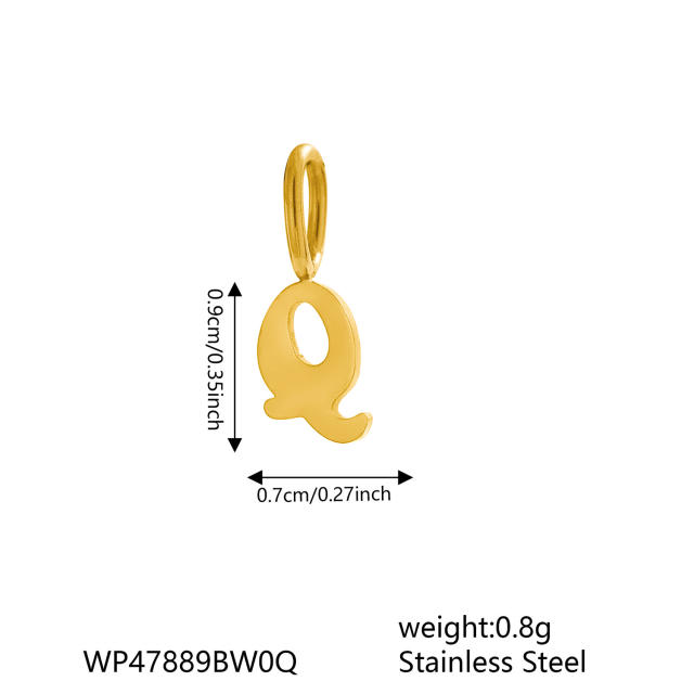 Fashionable Stainless Steel Miniature Alphabet Letters Jewelry Accessories Small Size initial letter