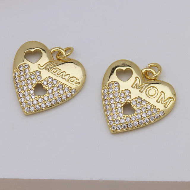 Hollow out mother's day diy jewelry necklace pendant (without chain)