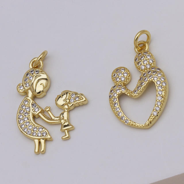 Hollow out mother's day diy jewelry necklace pendant (without chain)