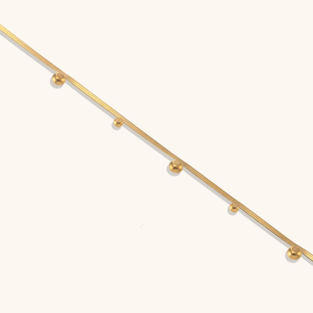Delicaate snake chain diamond stainless steel necklace choker