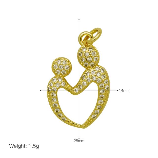 Hollow out mother's day diy jewelry necklace pendant (without chain)