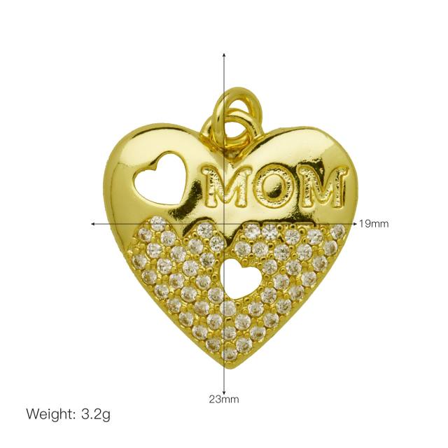 Hollow out mother's day diy jewelry necklace pendant (without chain)