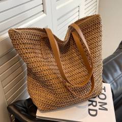 2025 concise design straw beach bag tote bag