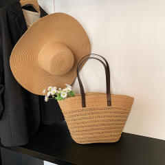 2025 summer holiday vacation large capactiy beach bag tote bag straw hat