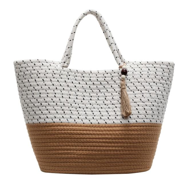 2025 handmade woven large capactiy beach bag tote bag