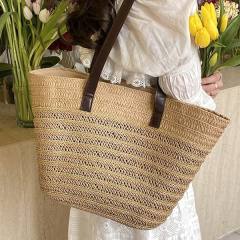 2025 summer holiday vacation large capactiy beach bag tote bag straw hat
