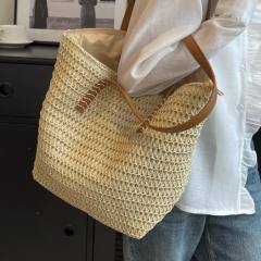 2025 concise design straw beach bag tote bag