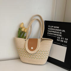 2020 handmade woven pattern beach bag tote bag