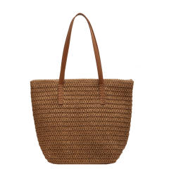 2025 concise design straw beach bag tote bag