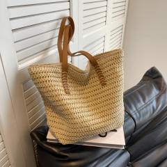2025 concise design straw beach bag tote bag