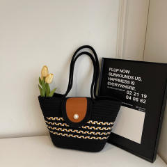 2020 handmade woven pattern beach bag tote bag