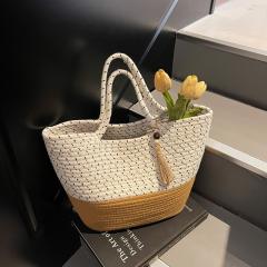 2025 handmade woven large capactiy beach bag tote bag