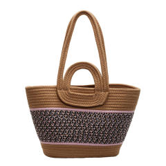 Contrast color seaside beach bag large capacity bag tote bag