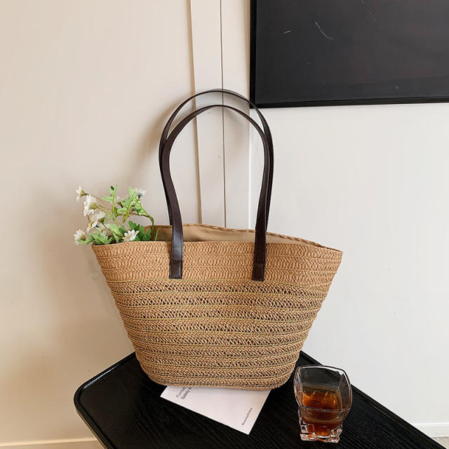 2025 summer holiday vacation large capactiy beach bag tote bag straw hat