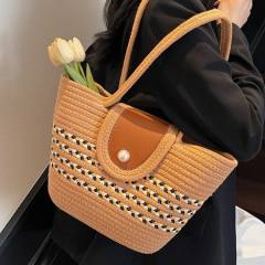 2020 handmade woven pattern beach bag tote bag