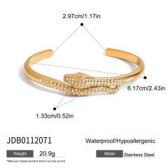 18KG classic snake diamond stainless steel bangle cuff bangle
