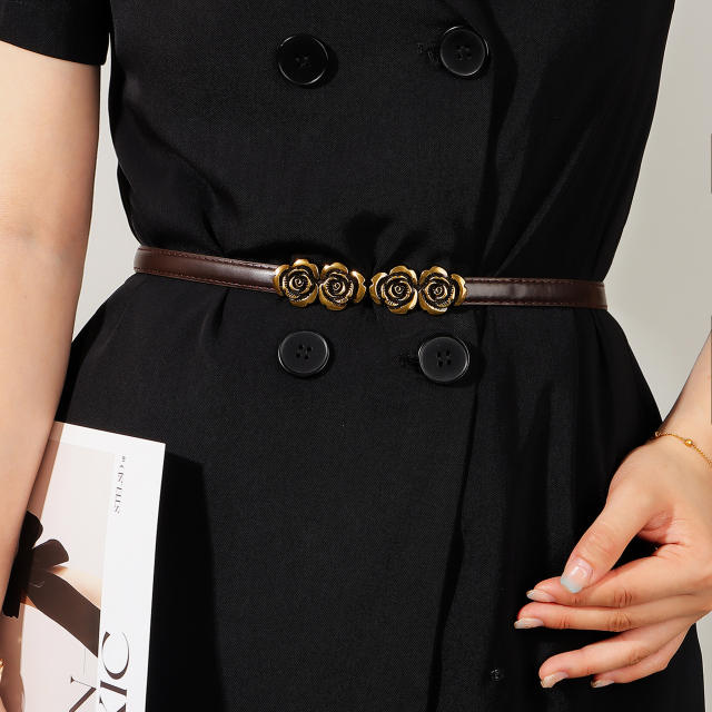 New Women's Belt Adjustable Stretchable Thin Belt Elegant Decorative dress Waist Cover