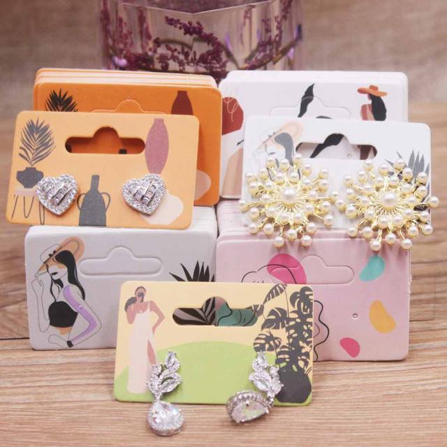 Color printing jewelry packaging card earrings display card