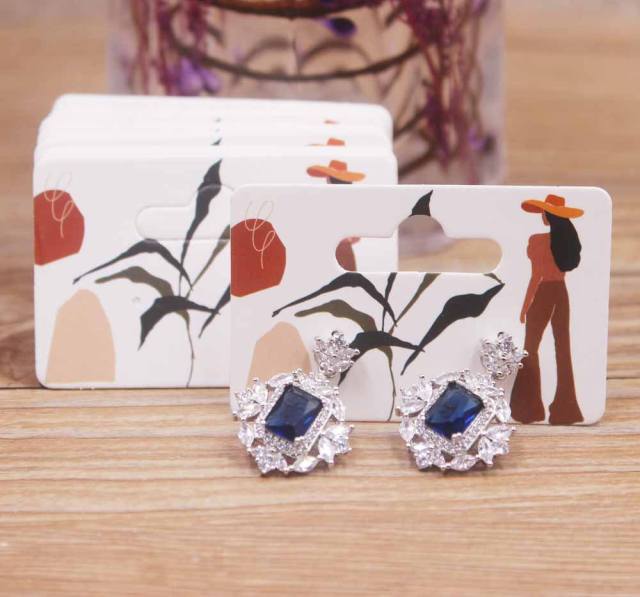 Color printing jewelry packaging card earrings display card