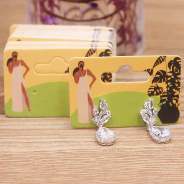 Color printing jewelry packaging card earrings display card