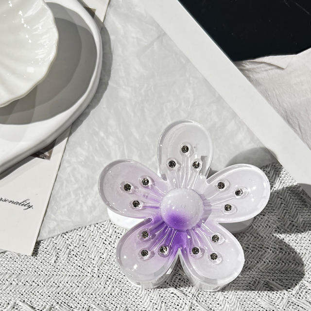 Gradient Candy Color Diamond Egg Flower hair clips hair claw clips