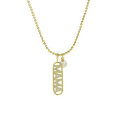Cross Border Hot Sale 18k Gold Color Brass Zircon Mother's Day Pearl Necklace