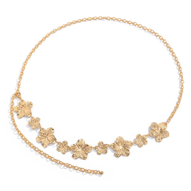 Personalized three-dimensional flower waist chain body chain women
