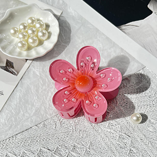 Gradient Candy Color Diamond Egg Flower hair clips hair claw clips