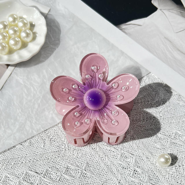 Gradient Candy Color Diamond Egg Flower hair clips hair claw clips