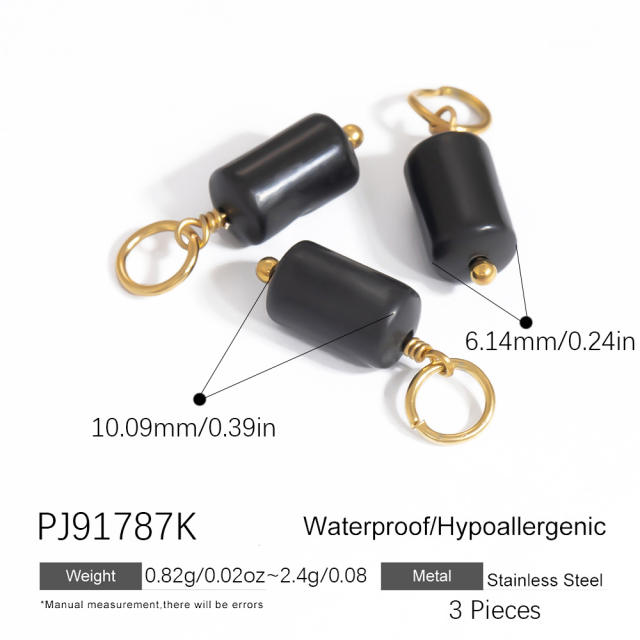 Natural stone jewelry accessories handmade DIY stainless steel pendant necklace bracelet earrings accessories