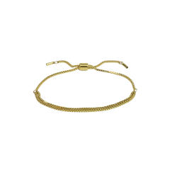 Hot sale diamond hollow initial letter charm diy copper bracelet