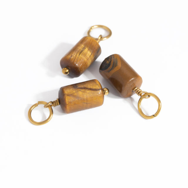 Natural stone jewelry accessories handmade DIY stainless steel pendant necklace bracelet earrings accessories