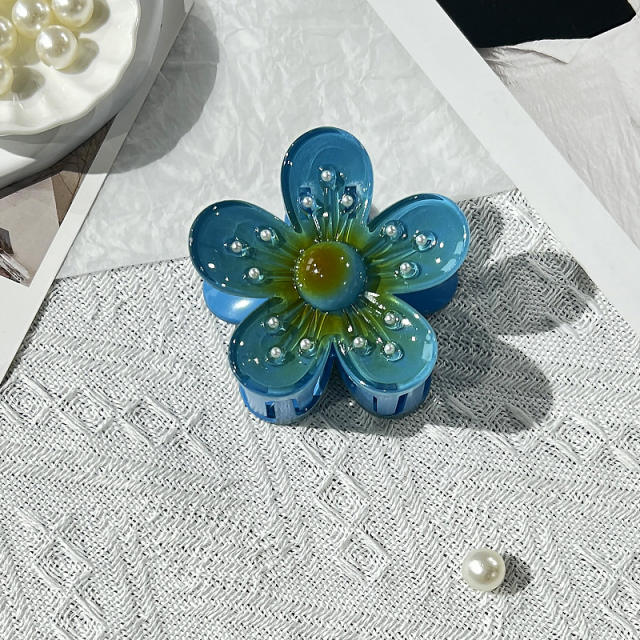 Gradient Candy Color Diamond Egg Flower hair clips hair claw clips