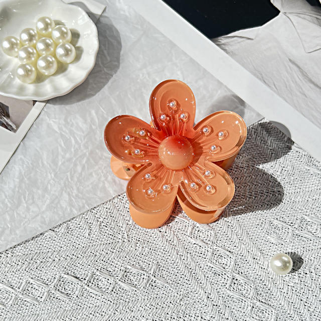 Gradient Candy Color Diamond Egg Flower hair clips hair claw clips