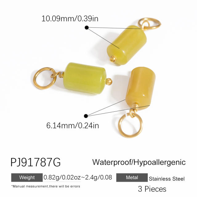 Natural stone jewelry accessories handmade DIY stainless steel pendant necklace bracelet earrings accessories