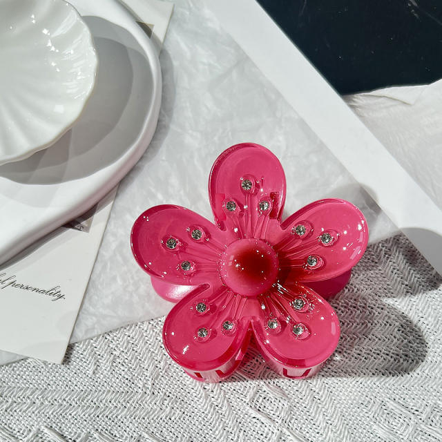 Gradient Candy Color Diamond Egg Flower hair clips hair claw clips