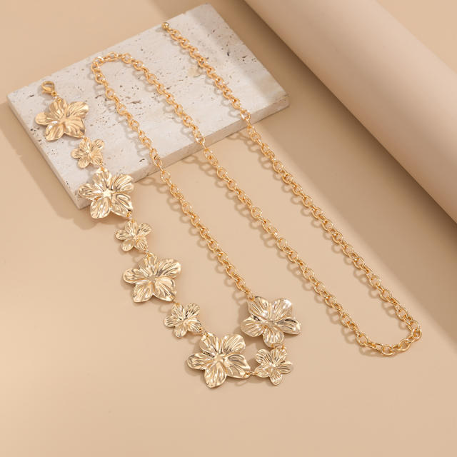 Personalized three-dimensional flower waist chain body chain women
