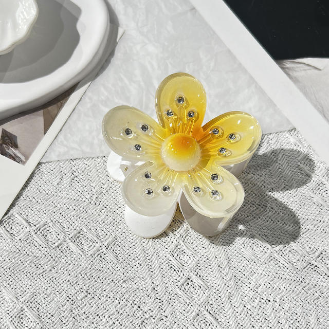 Gradient Candy Color Diamond Egg Flower hair clips hair claw clips
