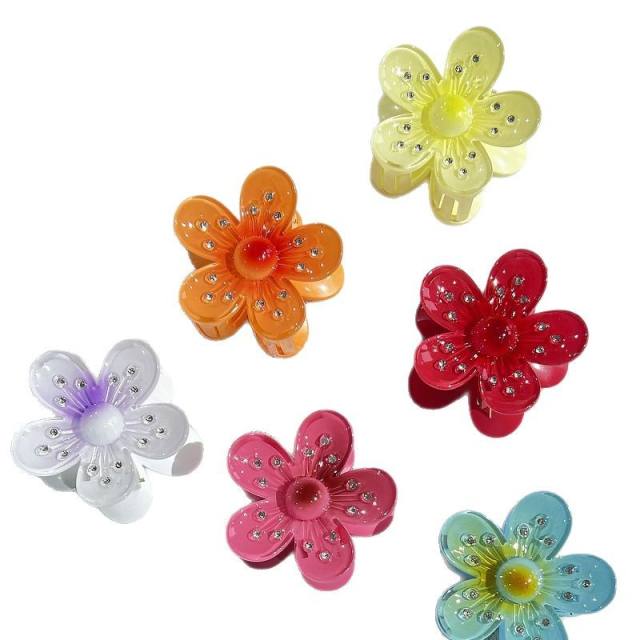 Gradient Candy Color Diamond Egg Flower hair clips hair claw clips