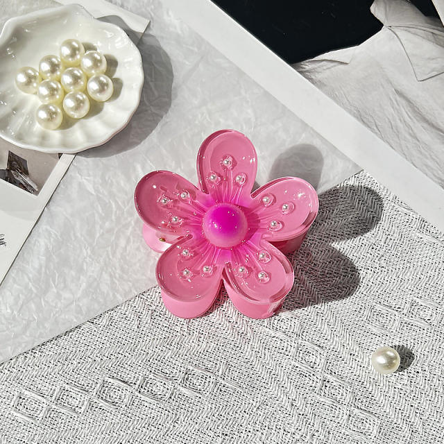 Gradient Candy Color Diamond Egg Flower hair clips hair claw clips